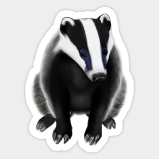 Cute Badger Drawing Sticker